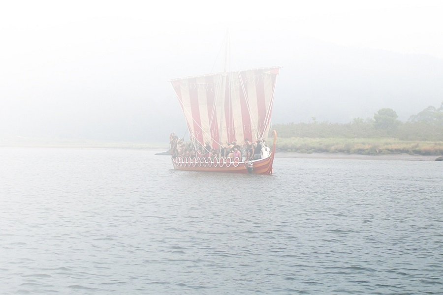 Fiesta vikinga en Catoira, Pontevedra