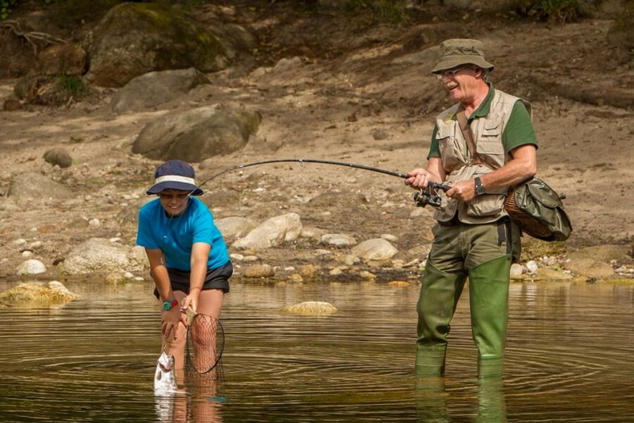 Pesca de la trucha en Ponte Caldelas